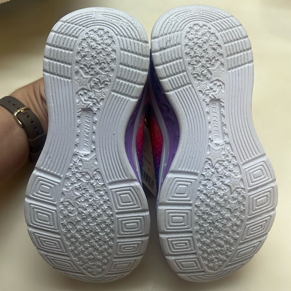 Skechers Kids' Star Light-Up Sneakers - Purple and Pink, NWT size 9 - Picture 3 of 7